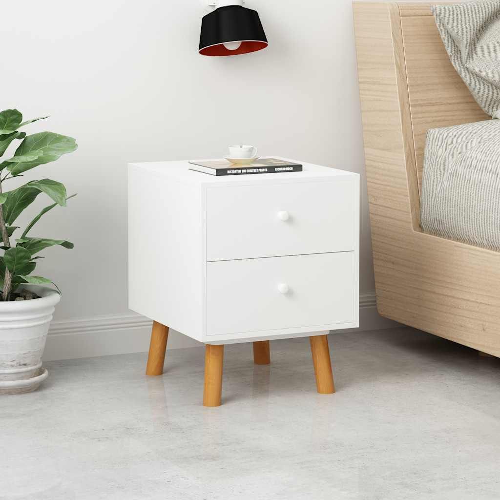 Comodini 2 pz Bianchi 40x30x50 cm Legno Massello di Pino vidaXL