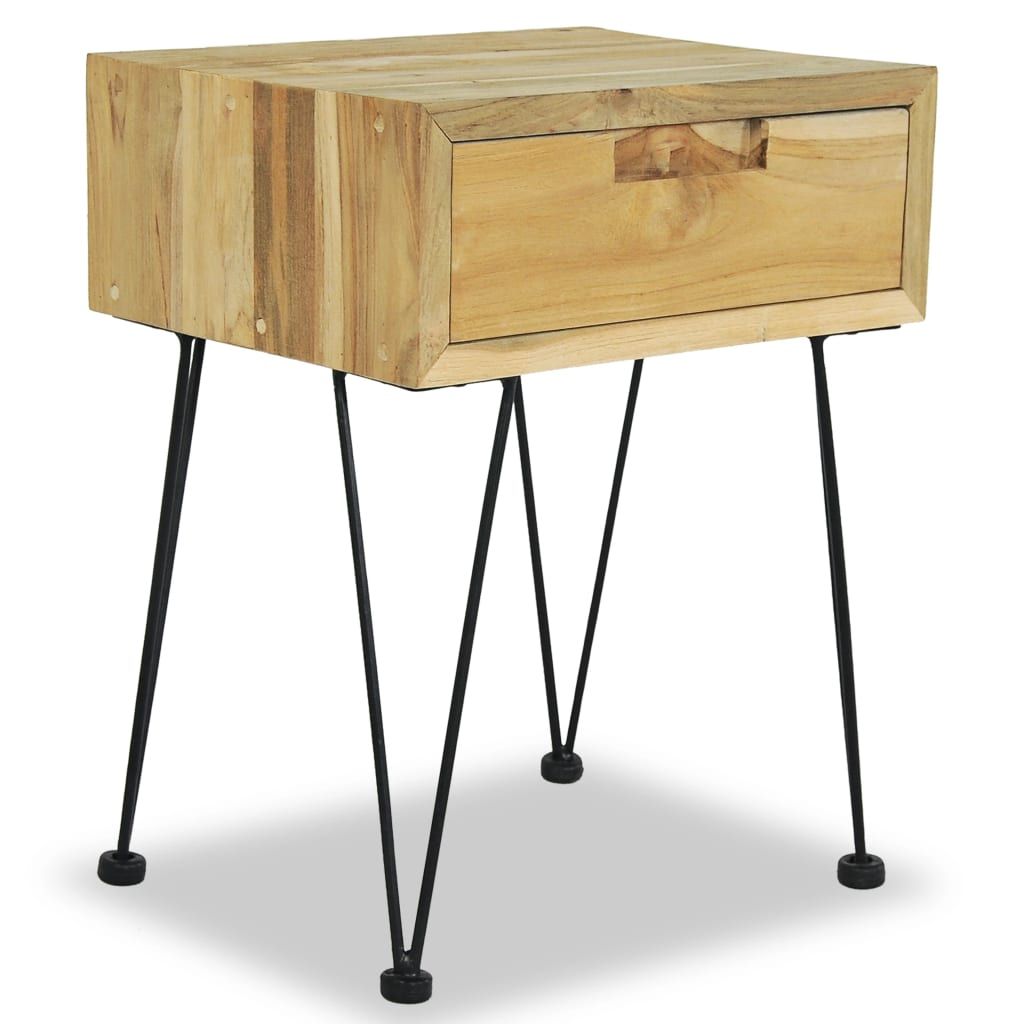Comodino 40x30x50 cm in Legno Massello di Teak vidaXL