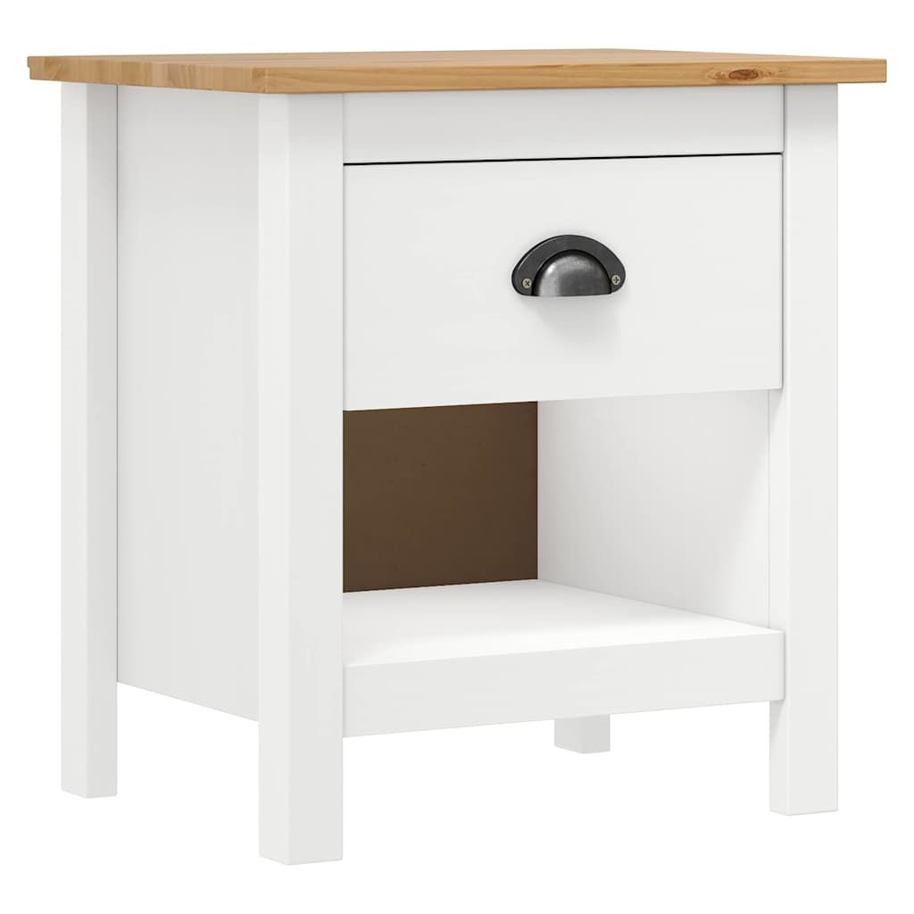 Comodini Hill 2 pz 46x35x49,5 cm Legno Massello di Pino vidaXL