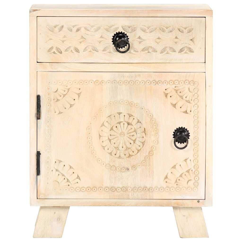 Comodino 40x30x50 cm in Legno Massello di Mango vidaXL