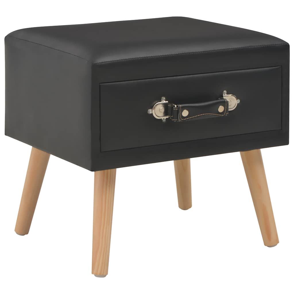 Comodini Neri 2 pz 40x35x40 cm in Similpelle vidaXL