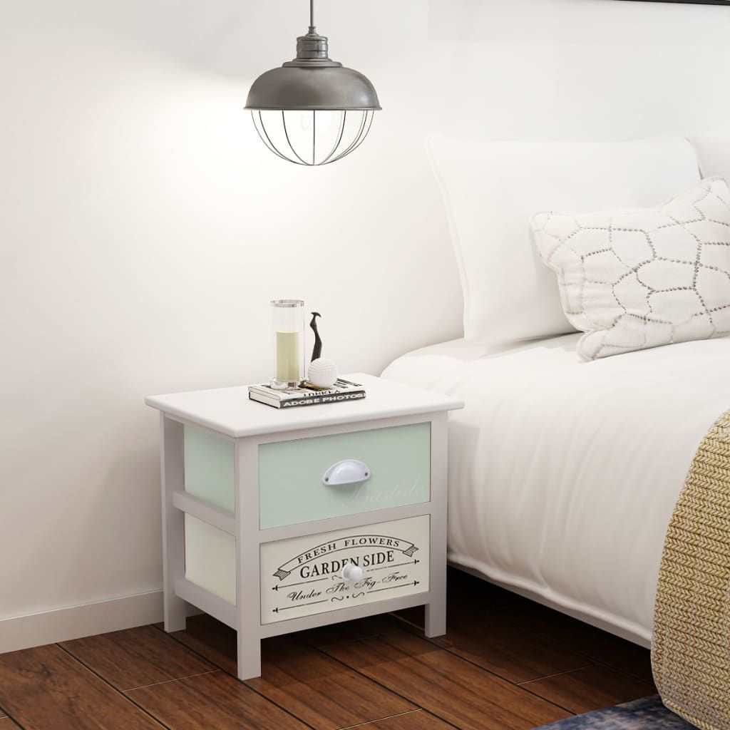 Comodino Francese Set 2 pz in Legno vidaXL