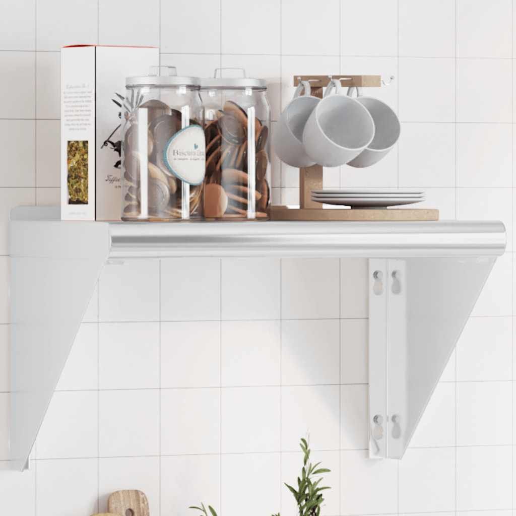 Mensola a Muro 50x30x31 cm Argento in Acciaio Inossidabile vidaXL