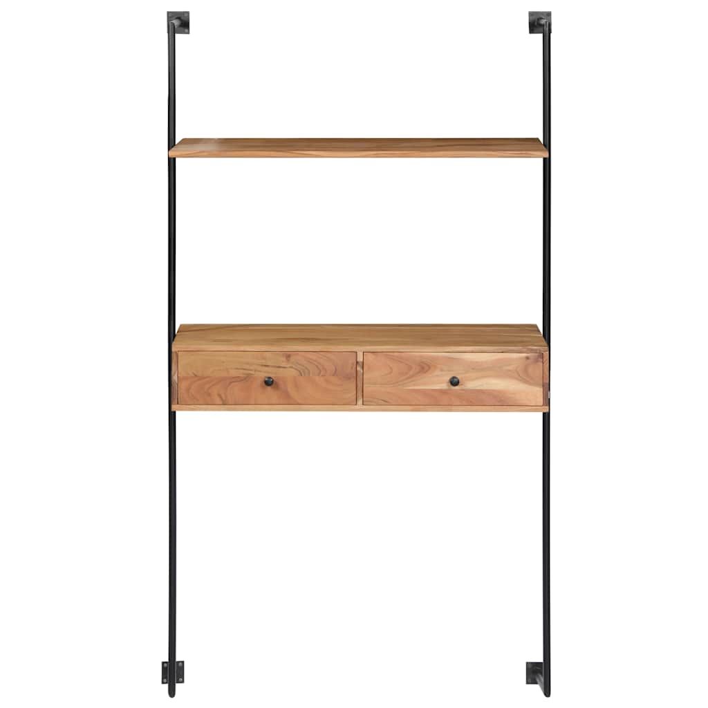 Scrivania a Parete 90x40x170 cm in Legno Massello di Acacia vidaXL
