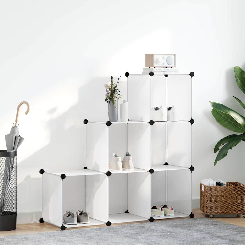 Armadio Salvaspazio a Cubo con 6 Scomparti Bianco vidaXL