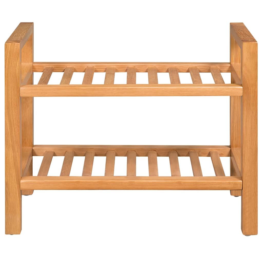Scarpiera con 2 Ripiani 50x27x40 cm in Massello di Rovere vidaXL