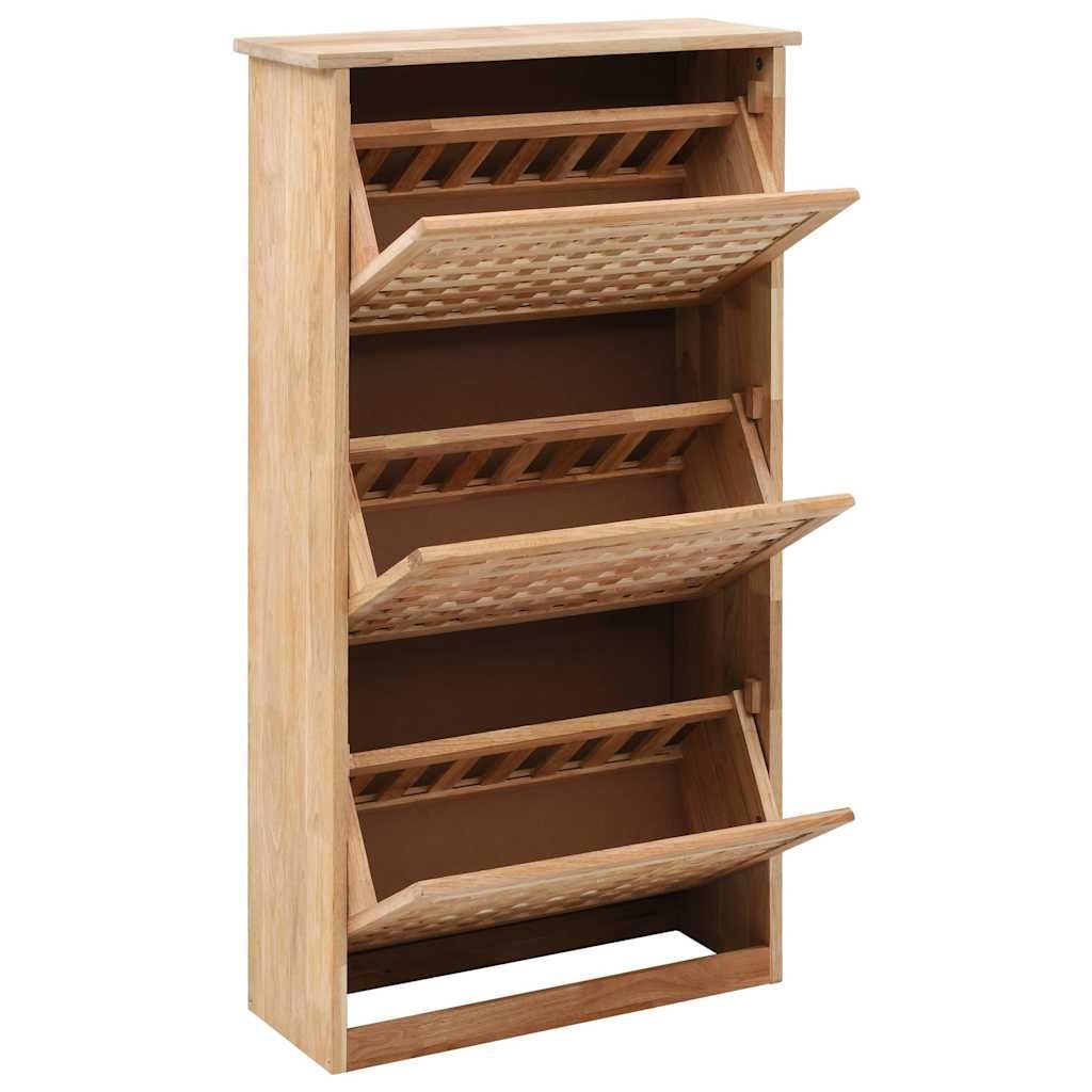 Panca con Scarpiera 55x20x104 cm in Legno Massello di Noce vidaXL