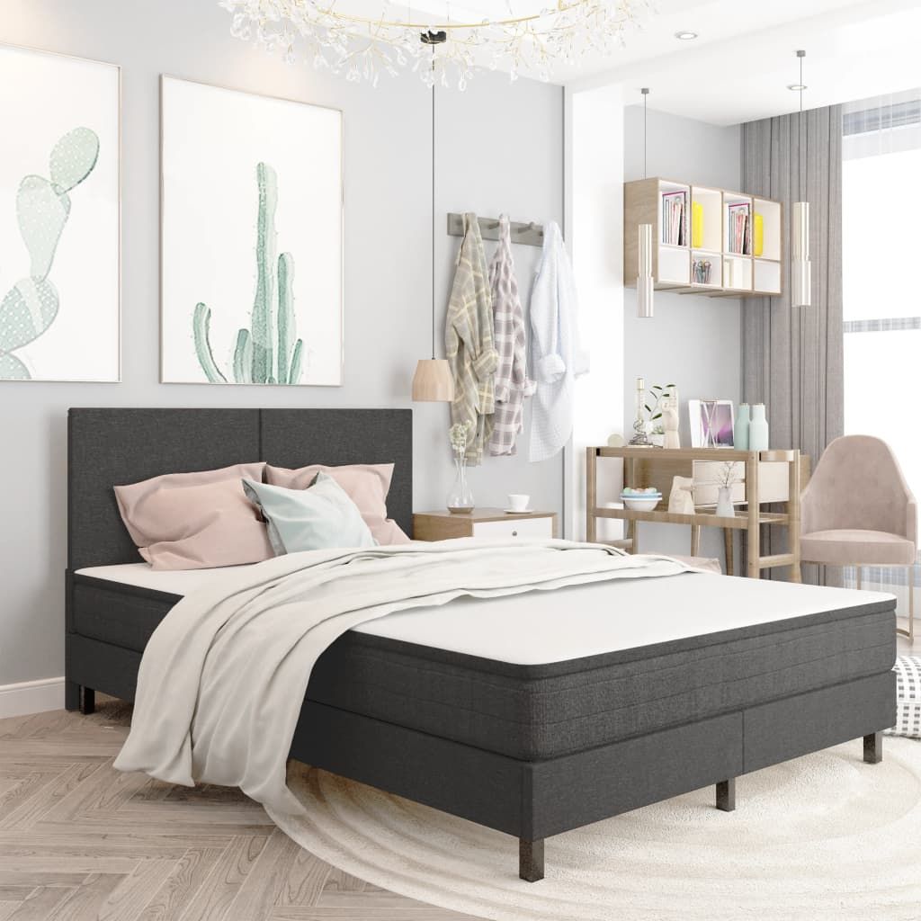 Testiera Letto Grigio Scuro in Tessuto 180x200 cm vidaXL