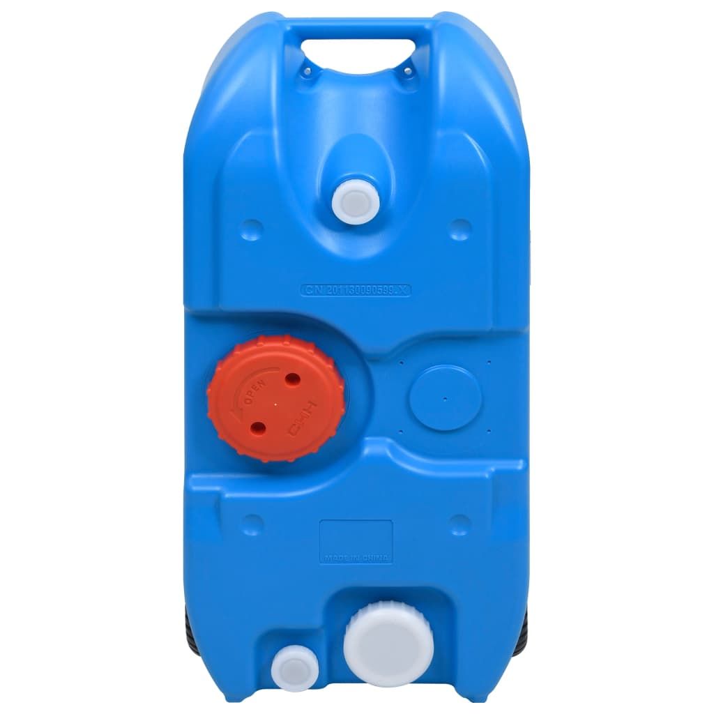 Serbatoio d'Acqua con Ruote per Campeggio 40 L Blu vidaXL