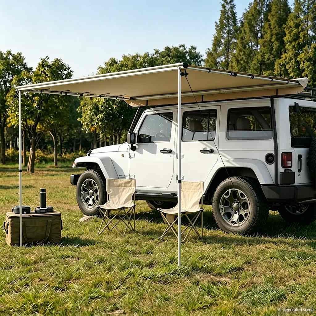 Tendalino per Camper e Roulotte 3x2,5x2,15 m Beige vidaXL