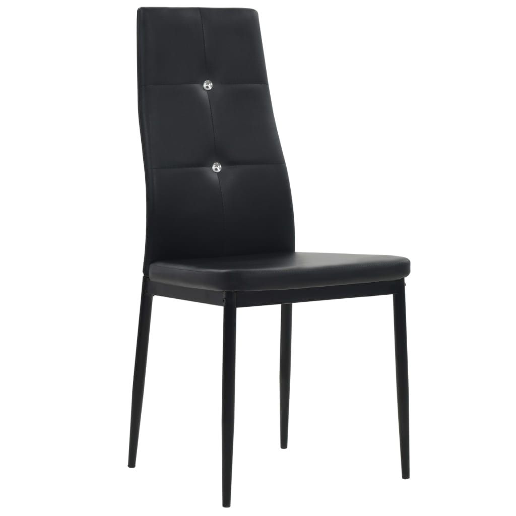 Sedie da Pranzo 4 pz Nere in Similpelle vidaXL