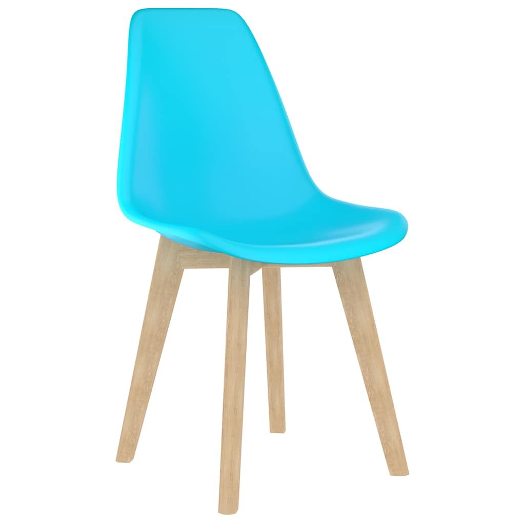 Sedie da Pranzo 6 pz Blu in Plastica vidaXL
