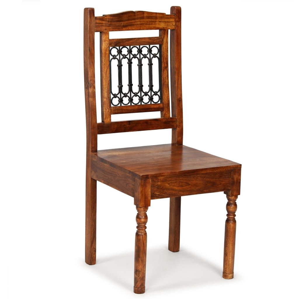 Sedie da Pranzo 4 pz in Legno Massello Classiche vidaXL