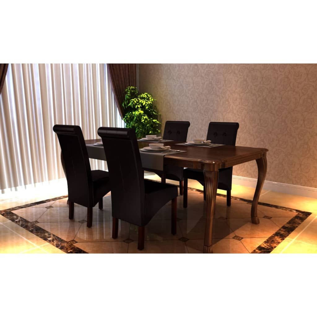 Sedie da Pranzo 4 pz Marroni in Similpelle vidaXL