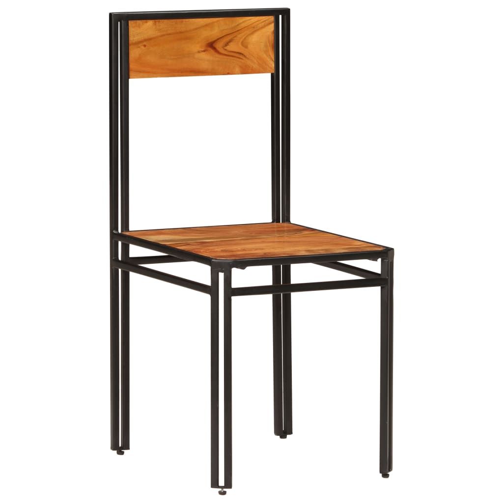 Sedie da Pranzo 2 pz in Legno Massello di Acacia vidaXL