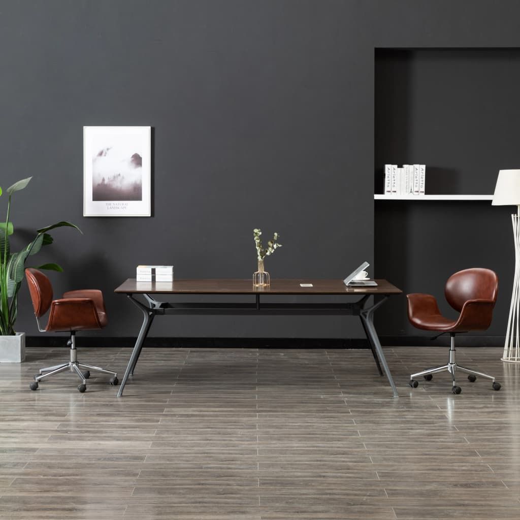 Sedia da Pranzo Girevole Marrone in Similpelle vidaXL