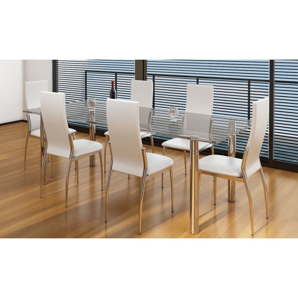 Sedie da Pranzo 6 pz Bianche in Similpelle vidaXL