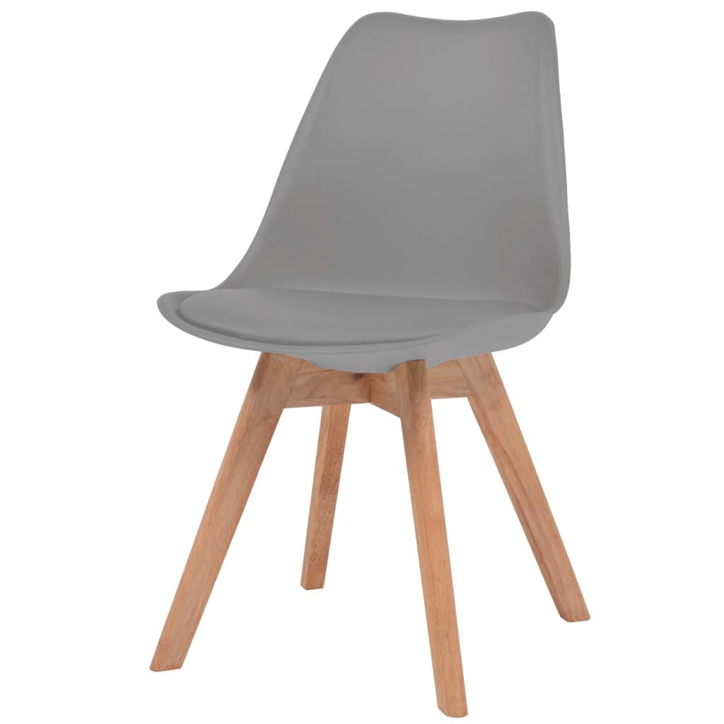 Sedie da Pranzo 6 pz Grigie in Plastica vidaXL