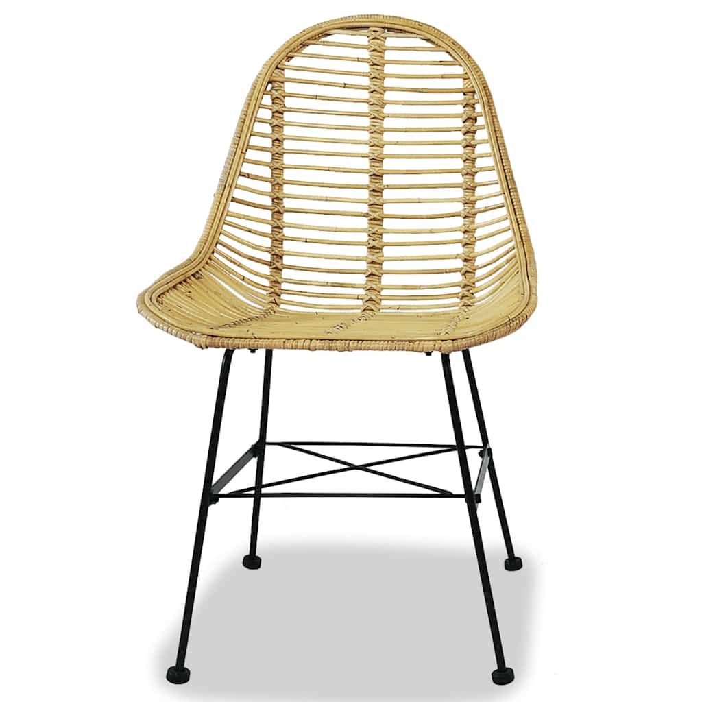 Sedie da Pranzo 4 pz in Rattan Naturale vidaXL