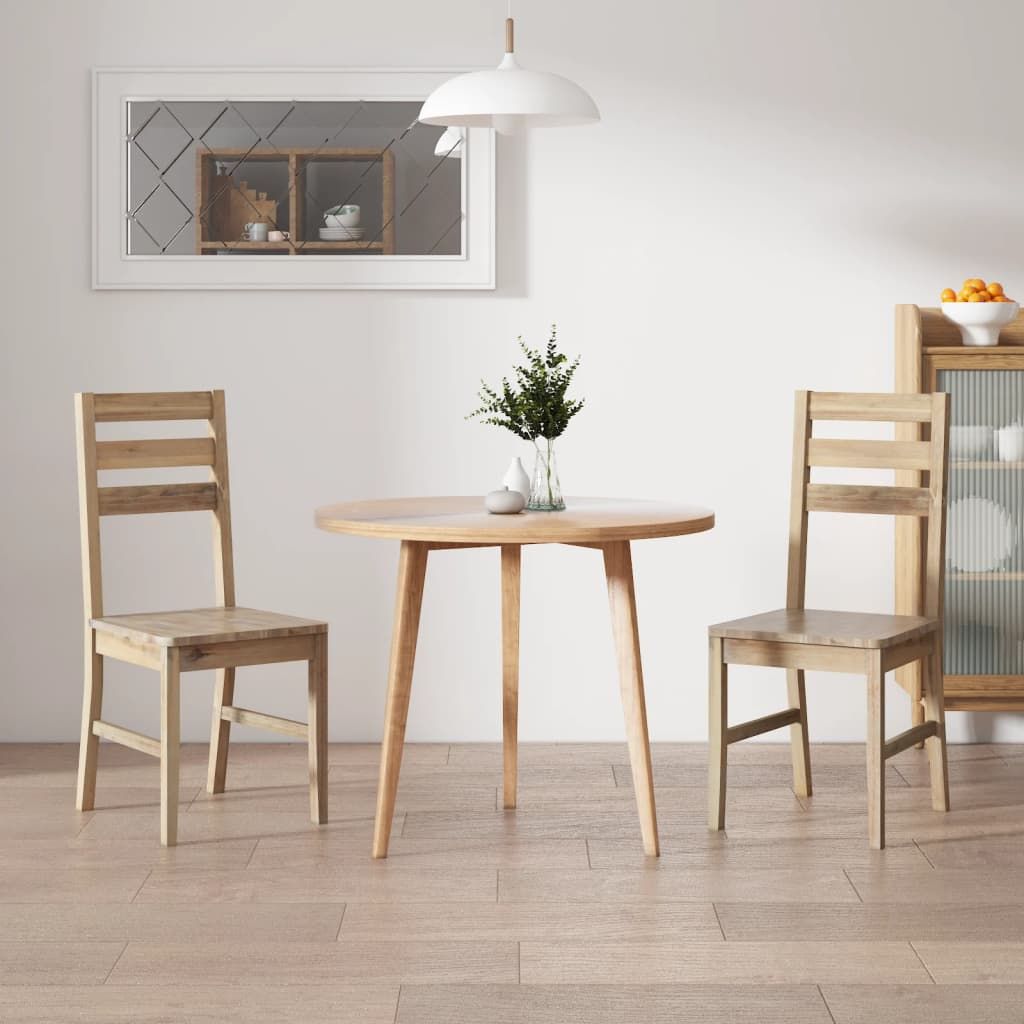 Sedie da Pranzo 2 pz in Legno Massello di Acacia vidaXL
