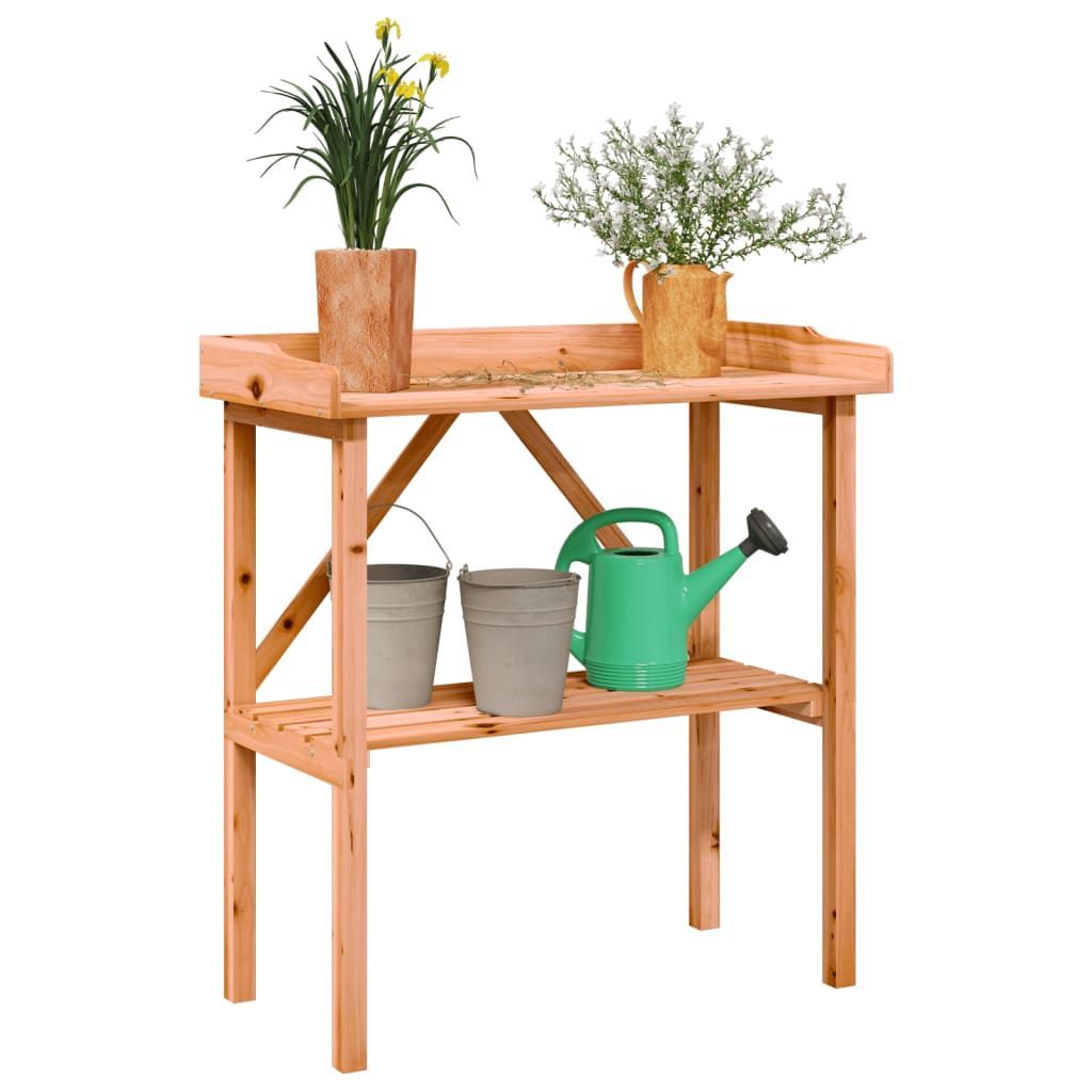 Tavolo Piante con Ripiano Marrone 78x38x,82,5cm Massello Abete vidaXL