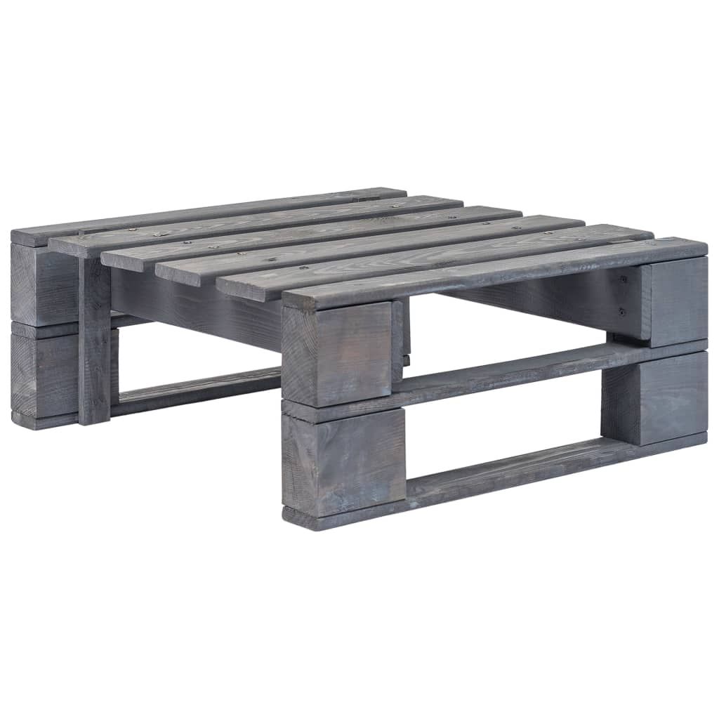 Ottomana da Giardino Pallet in Legno di Pino Impregnato Grigio vidaXL