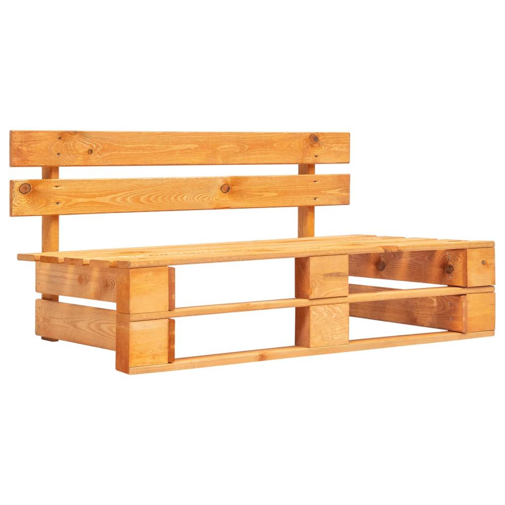 Divano Centrale da Giardino Pallet Legno Pino Impregnato Ambra vidaXL