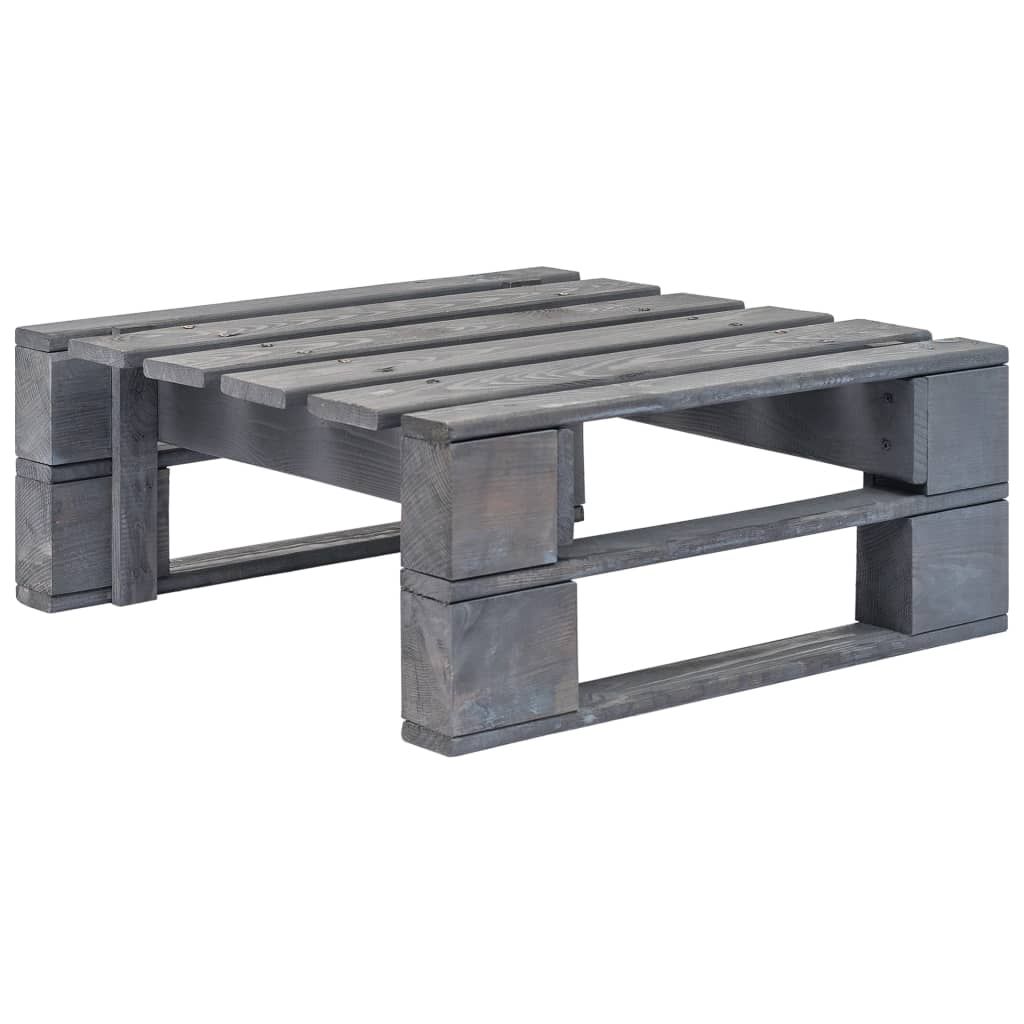 Ottomana da Giardino Pallet in Legno di Pino Impregnato Grigio vidaXL