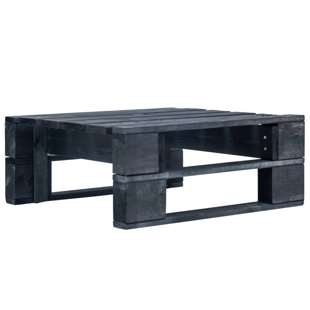 Ottomana da Giardino Pallet in Legno di Pino Impregnato Nero vidaXL