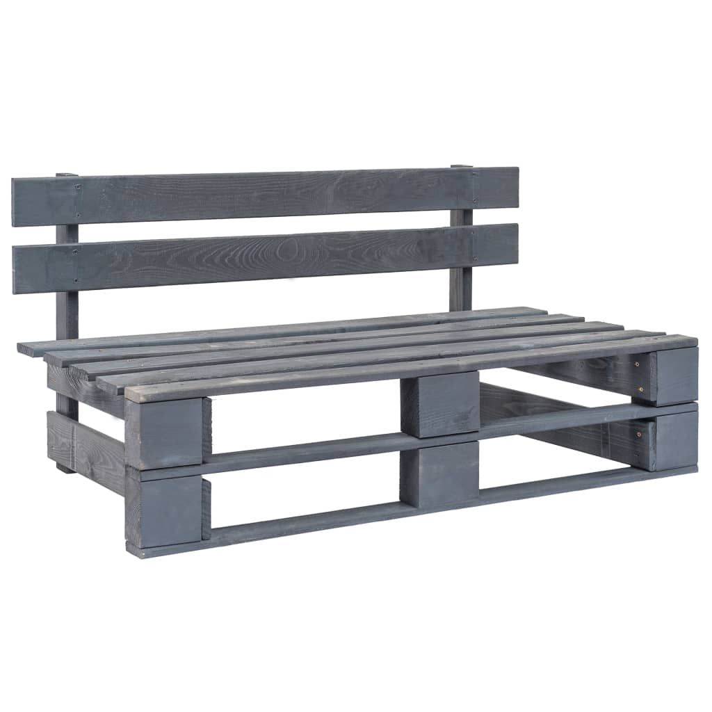 Divano Centrale da Giardino Pallet Legno Pino Impregnato Grigio vidaXL
