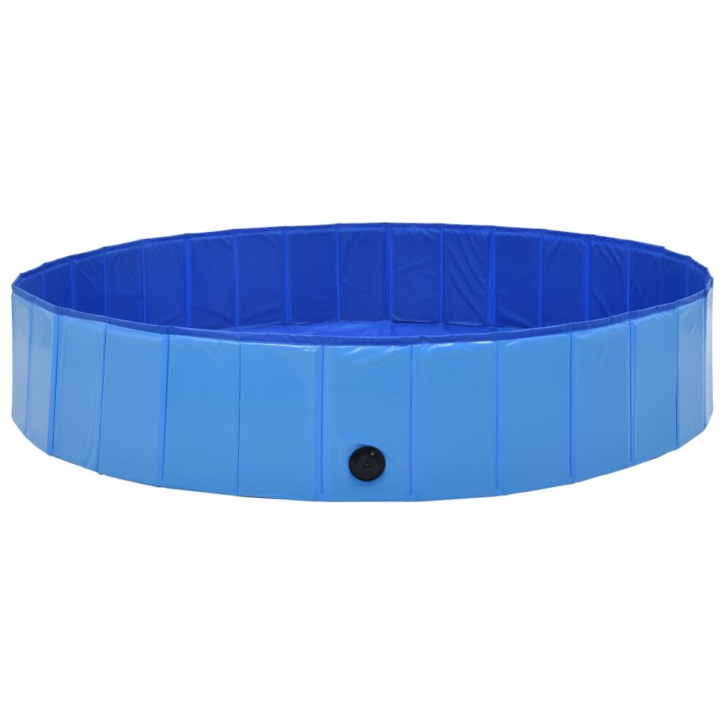 Piscina per Cani Pieghevole Blu 160x30 cm in PVC vidaXL
