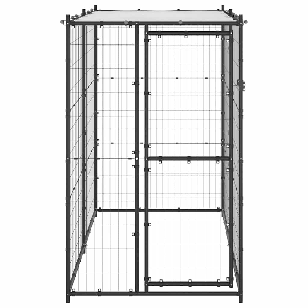 Gabbia per Cani da Esterno in Acciaio con Tetto 110x220x180 cm vidaXL