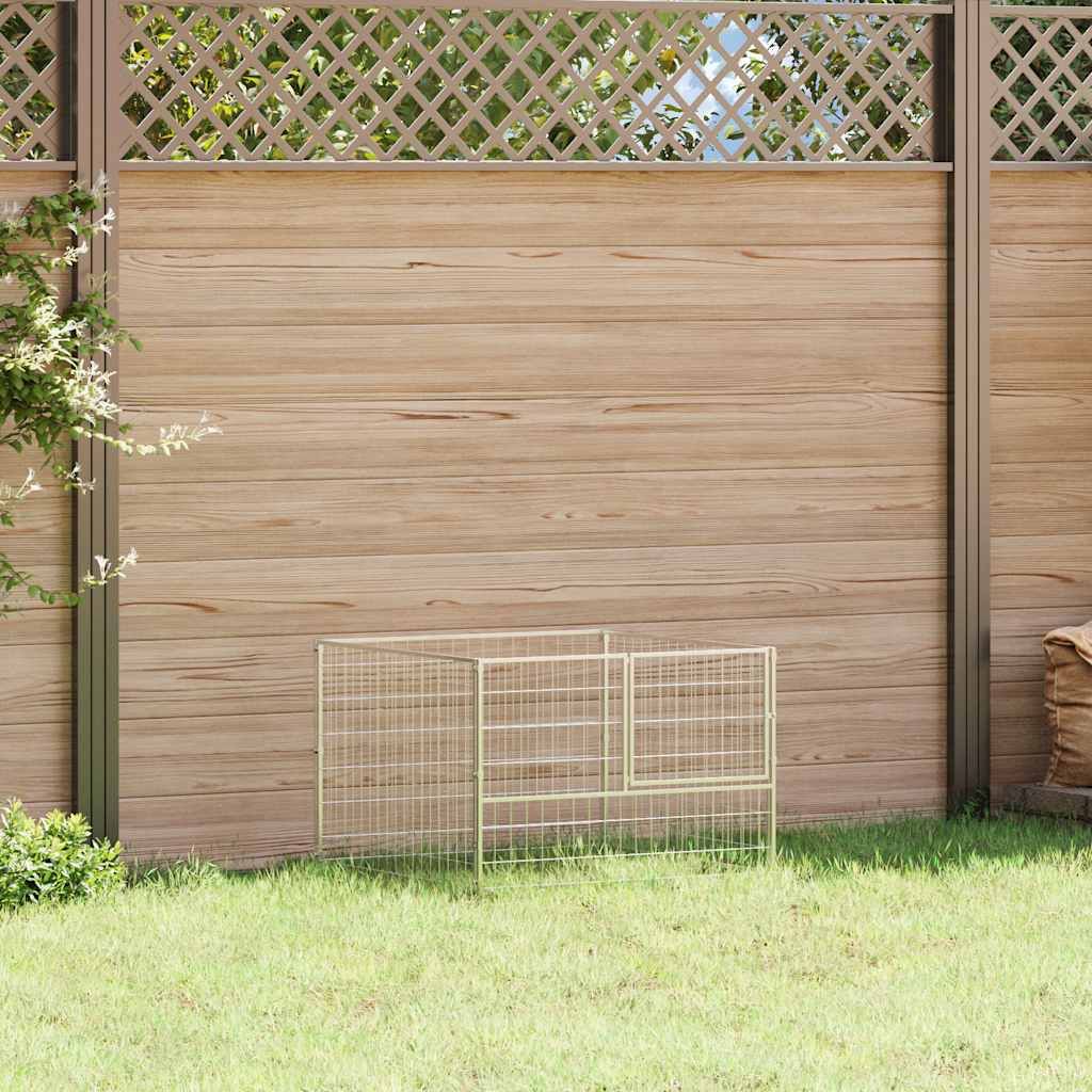 Gabbia per Cani Argento 100x100x70 cm in Acciaio vidaXL
