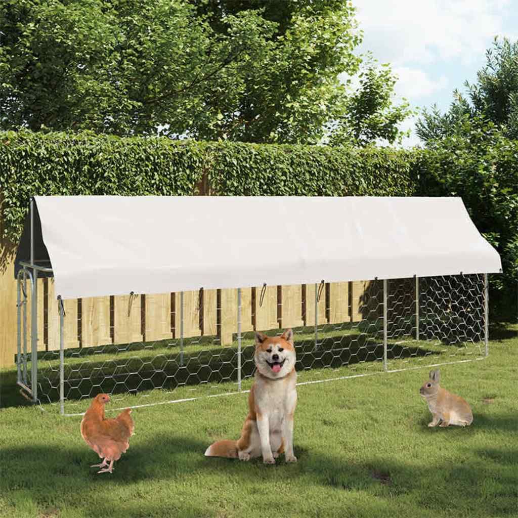 Gabbia per Cani da Esterno con Tetto 400x100x150 cm vidaXL
