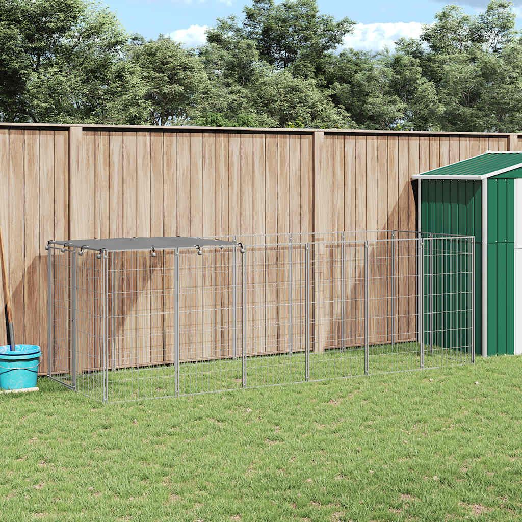 Gabbia per Cani Argento 330x110x110 cm in Acciaio vidaXL