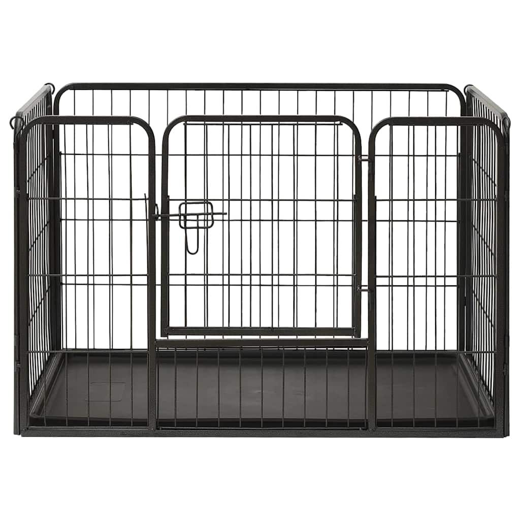 Box per Cuccioli in Acciaio 91,5x59x61 cm vidaXL