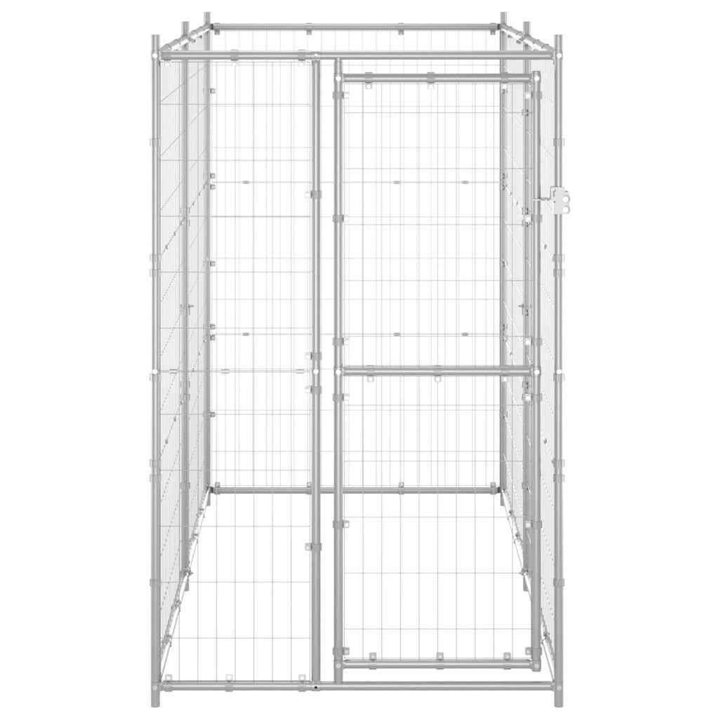 Gabbia per Cani da Esterno in Acciaio Zincato 110x220x180 cm vidaXL