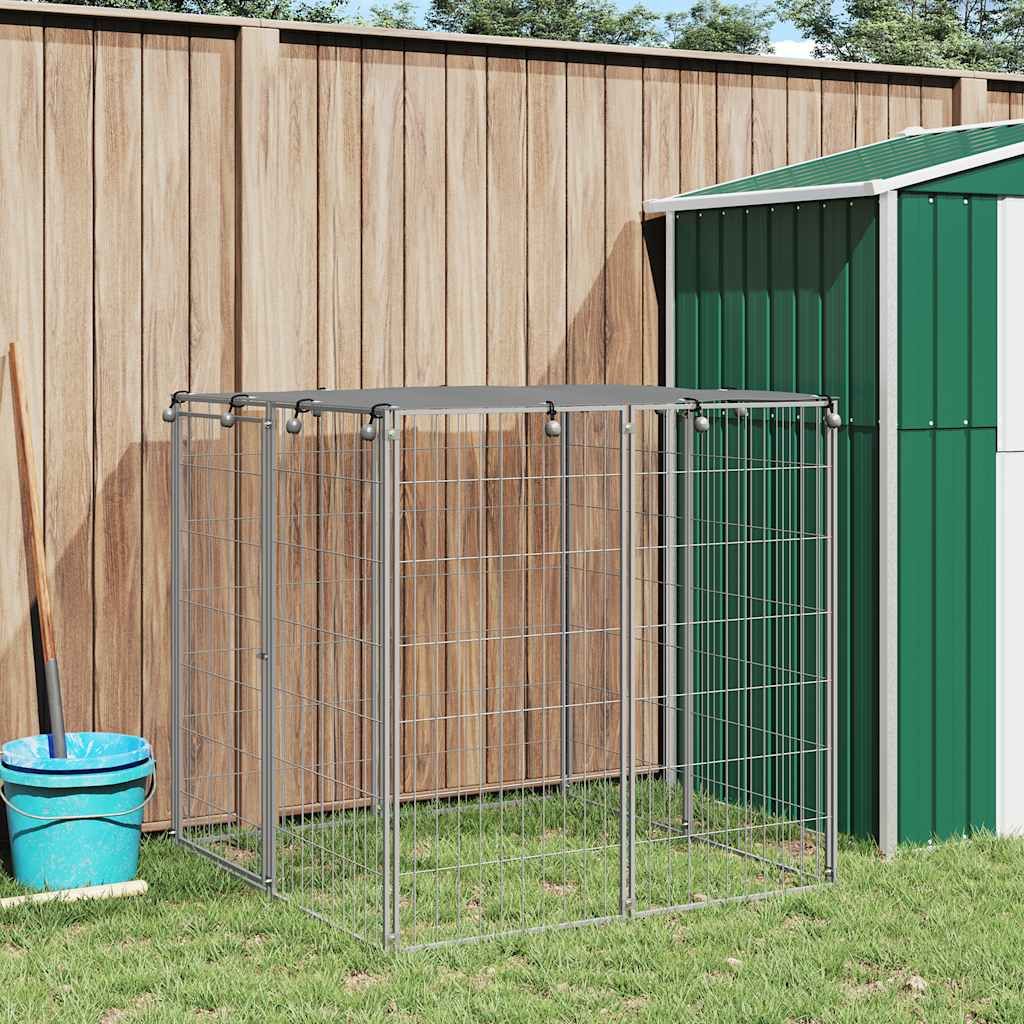 Cuccia per Cani Argento 110x110x110 cm in Acciaio vidaXL
