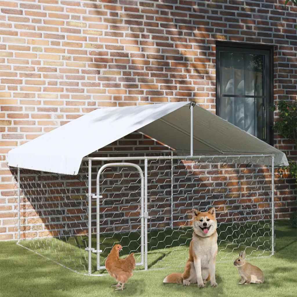 Gabbia per Cani da Esterno con Tetto 200x200x150 cm vidaXL