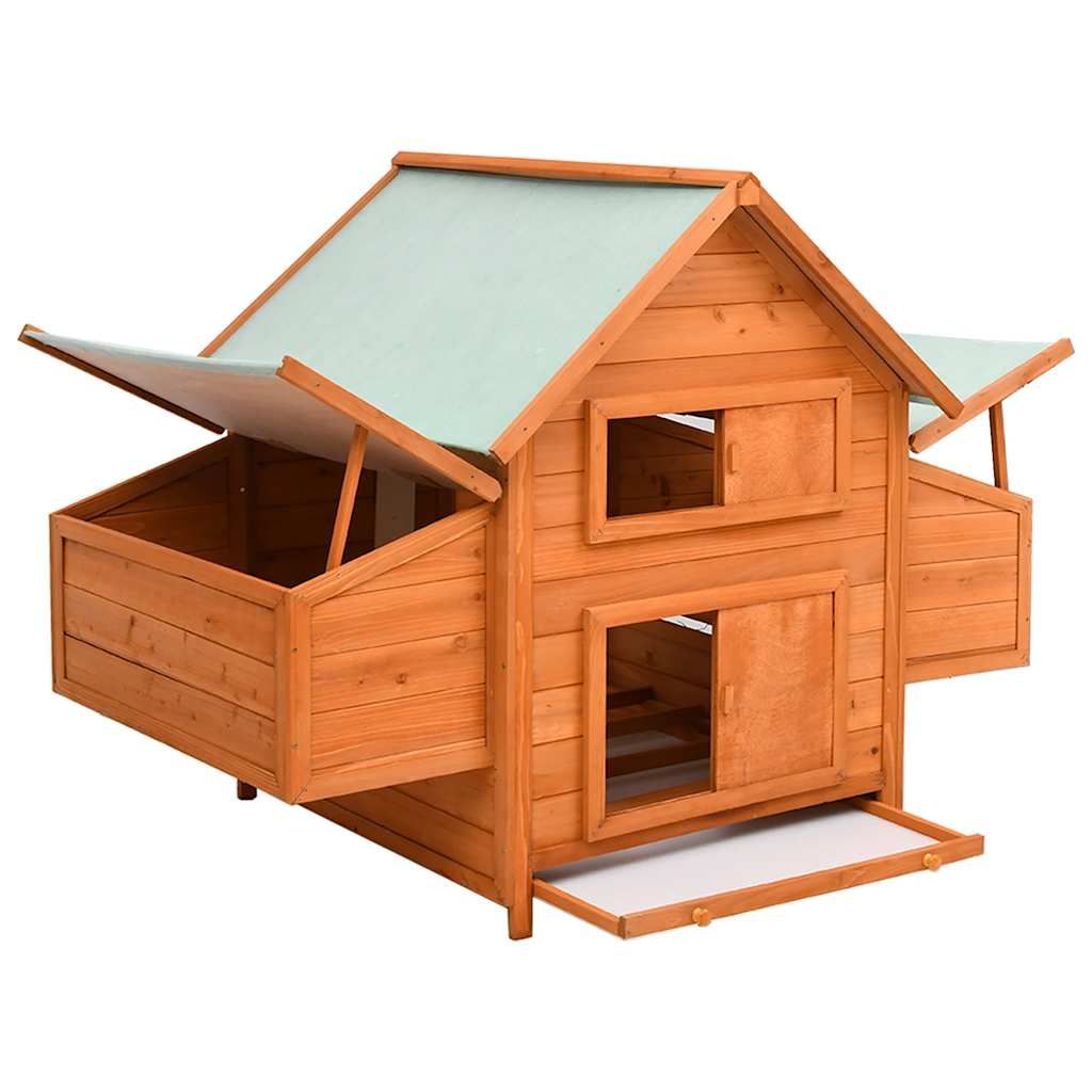 Pollaio 150x96x110 cm in Legno Massello di Abete vidaXL