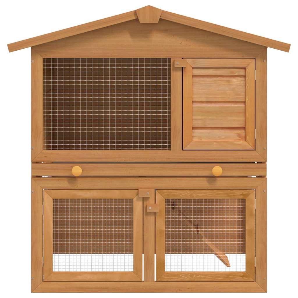 Conigliera all'Aperto Gabbia Piccoli Animali 3 Porte Legno vidaXL