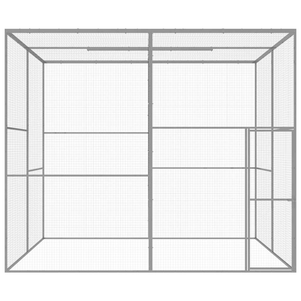 Gabbia per Gatti 3x3x2,5 m in Acciaio Zincato vidaXL