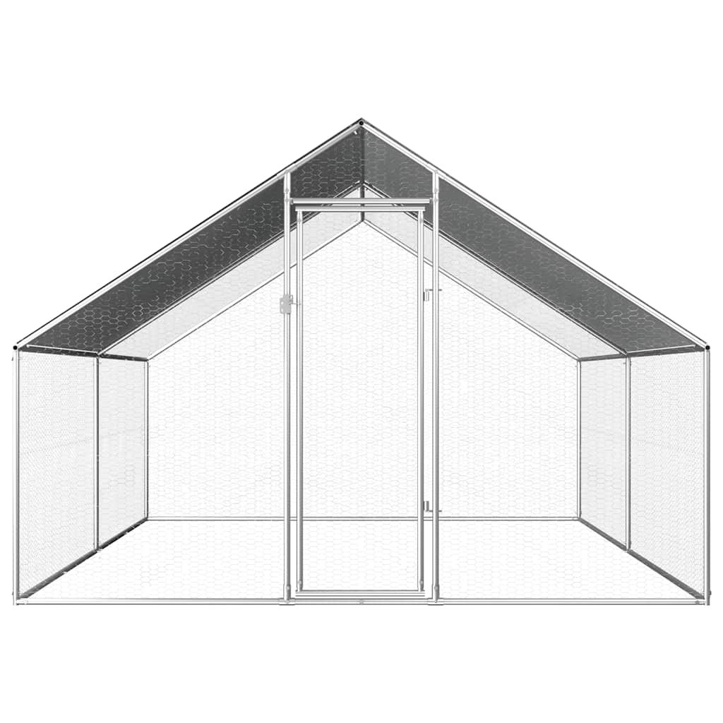 Gabbia per Polli da Esterno 2,75x4x1,92m in Acciaio Zincato vidaXL