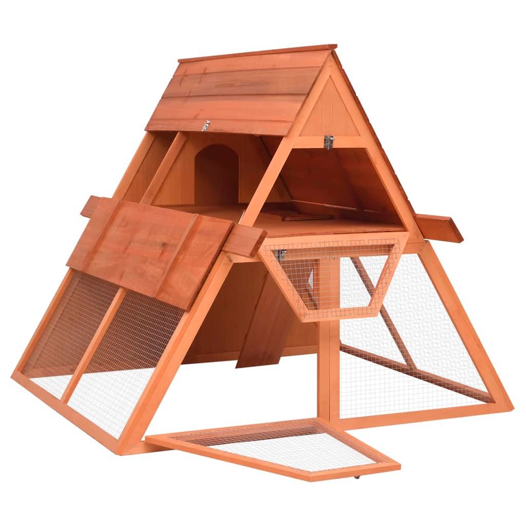 Conigliera 152x127x109,5 cm in Legno Massello di Abete vidaXL