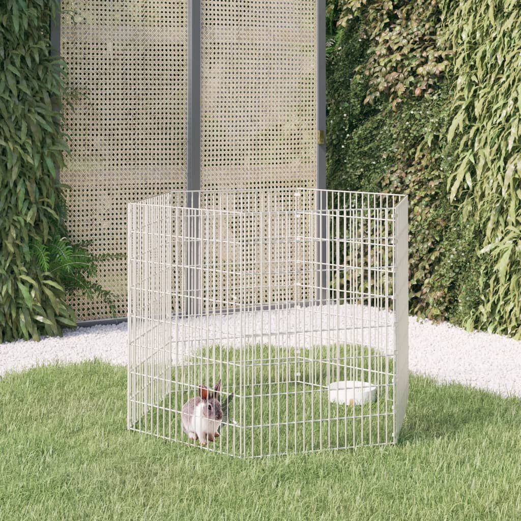 Recinto per Animali Ruspante 6 Pannelli 54x80 cm Ferro Zincato vidaXL