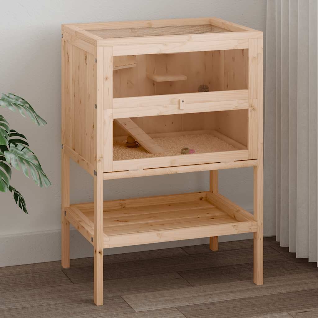 Gabbia per criceti 55x40x80 cm in legno massello di abete vidaXL