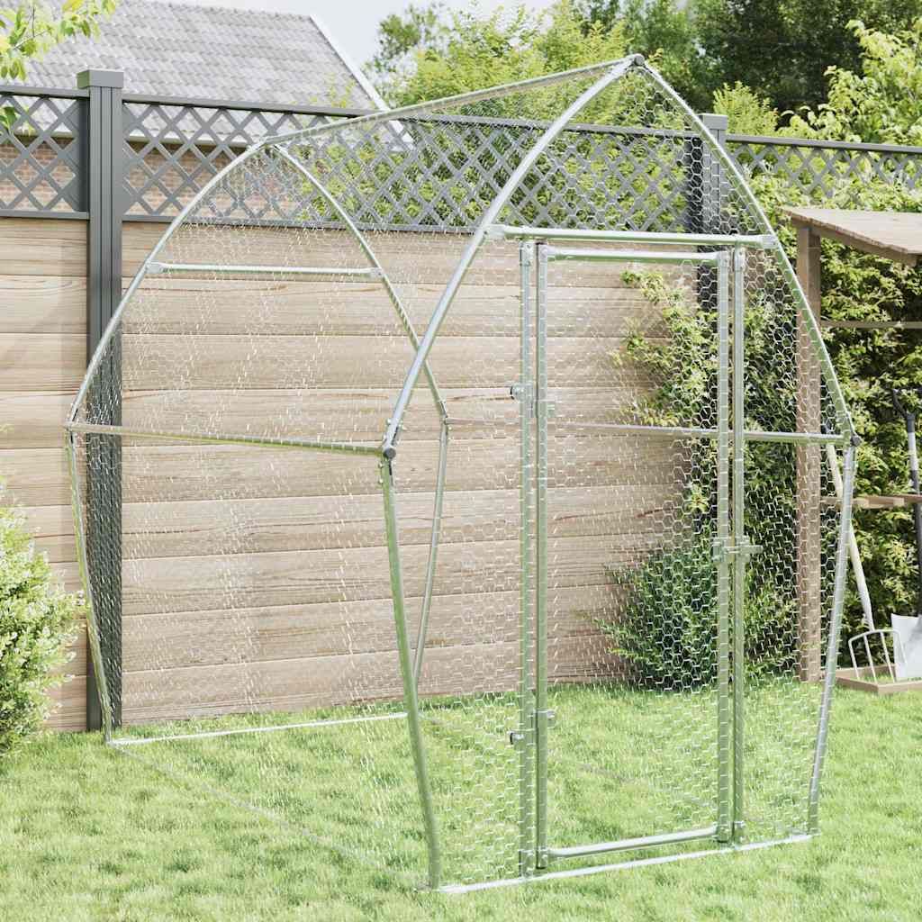 Gabbia per Polli Argento 200x105x182 cm in Acciaio Zincato vidaXL