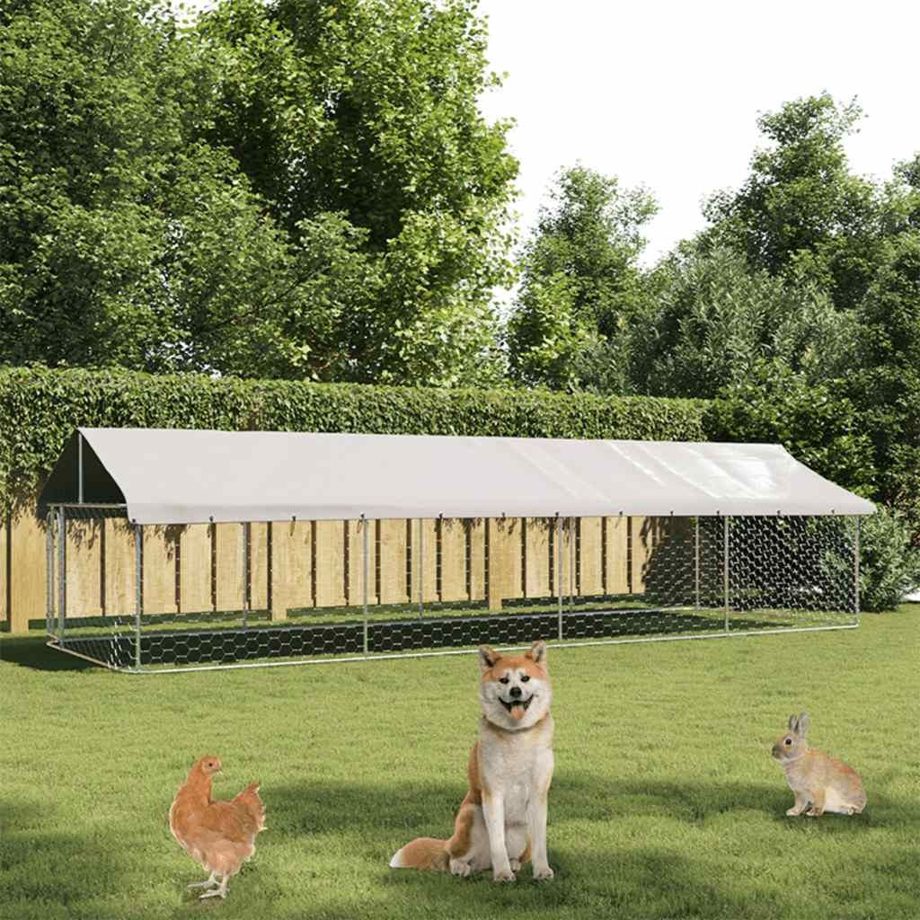 Gabbia per Cani da Esterno con Tetto 600x200x150 cm vidaXL
