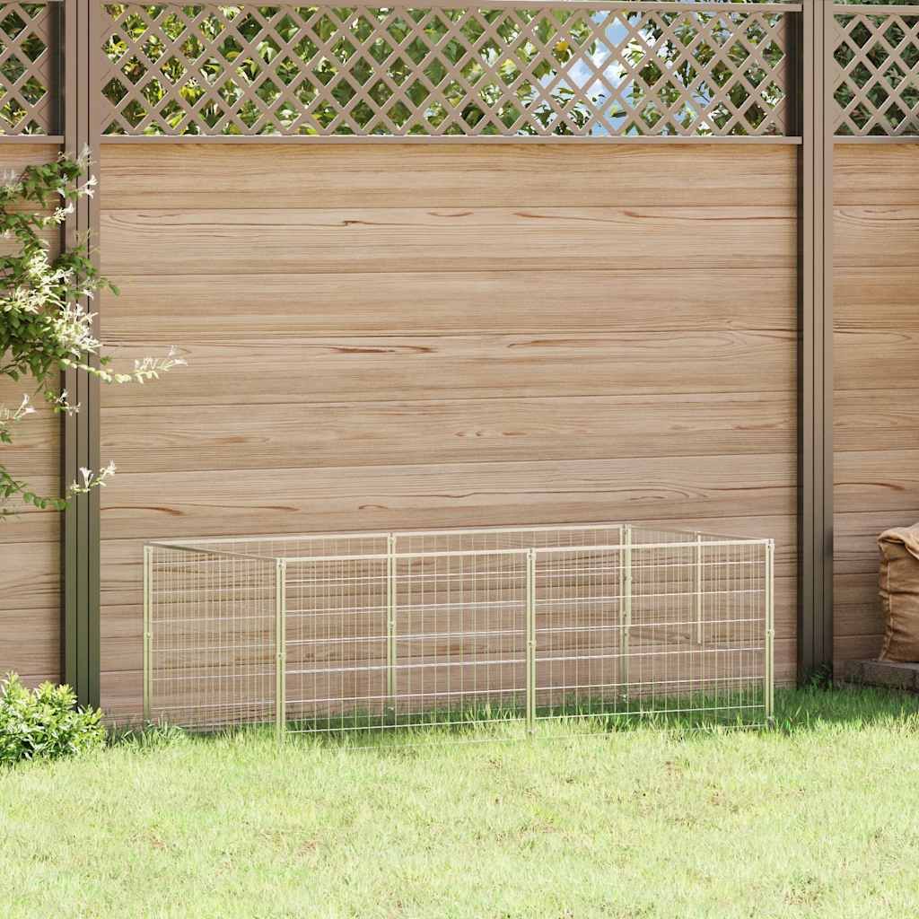 Gabbia per Cani Argento 200x100x70 cm in Acciaio vidaXL