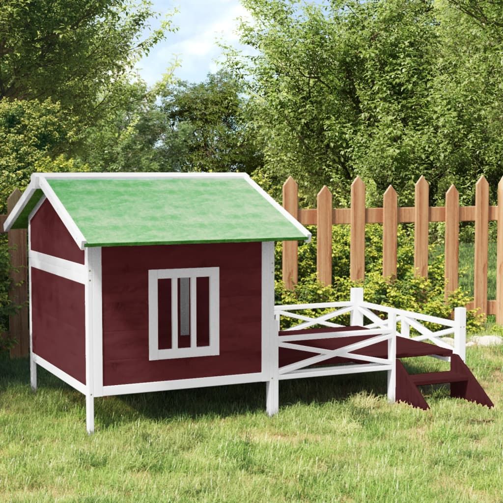 Cuccia per Cani Moka 159x120x88,5 cm in Legno Massello di Pino vidaXL